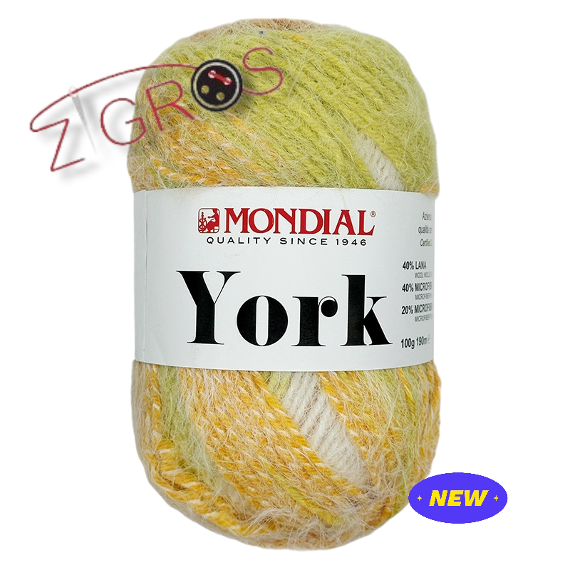York lana, 40% microfibra 20%microfibra 100 gr 190 mt