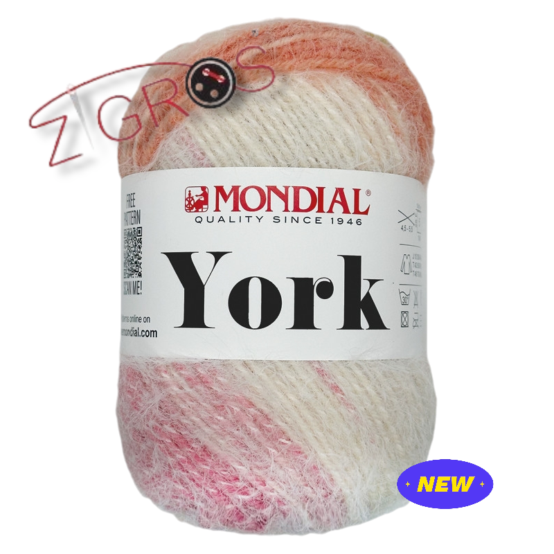 York lana, 40% microfibra 20%microfibra 100 gr 190 mt
