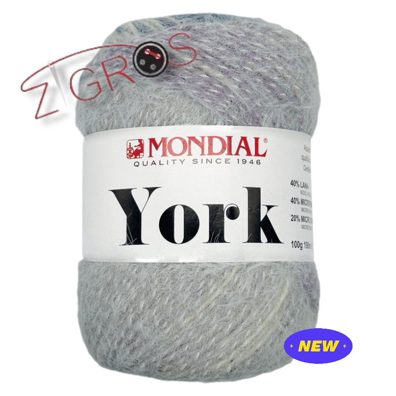 York lana, 40% microfibra 20%microfibra 100 gr 190 mt