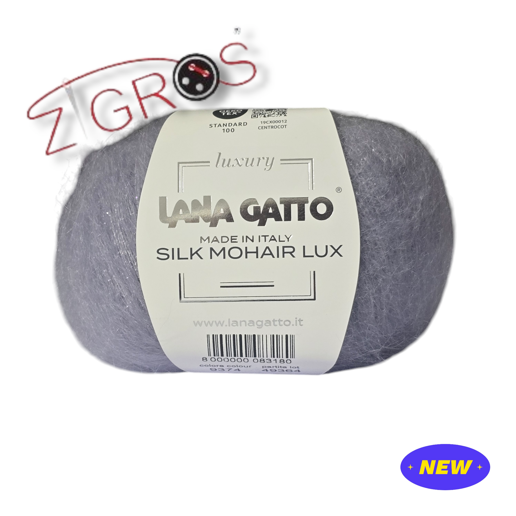 SILK MOHAIR LUX gr. 25 - 212 mt   75% SuperKid Mohair, 25% Seta