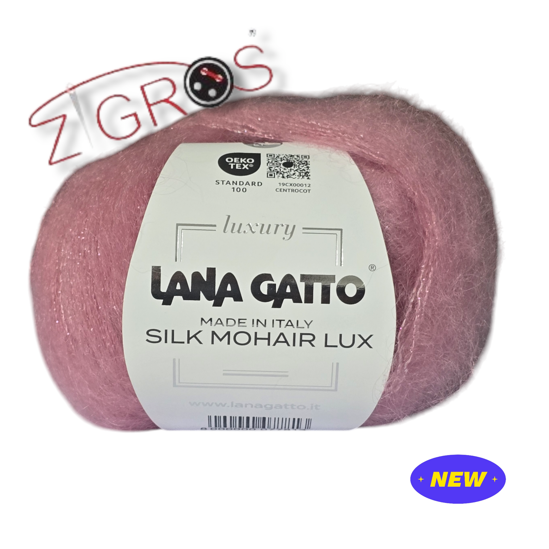 SILK MOHAIR LUX gr. 25 - 212 mt   75% SuperKid Mohair, 25% Seta