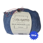 SILK MOHAIR LUX gr. 25 - 212 mt   75% SuperKid Mohair, 25% Seta