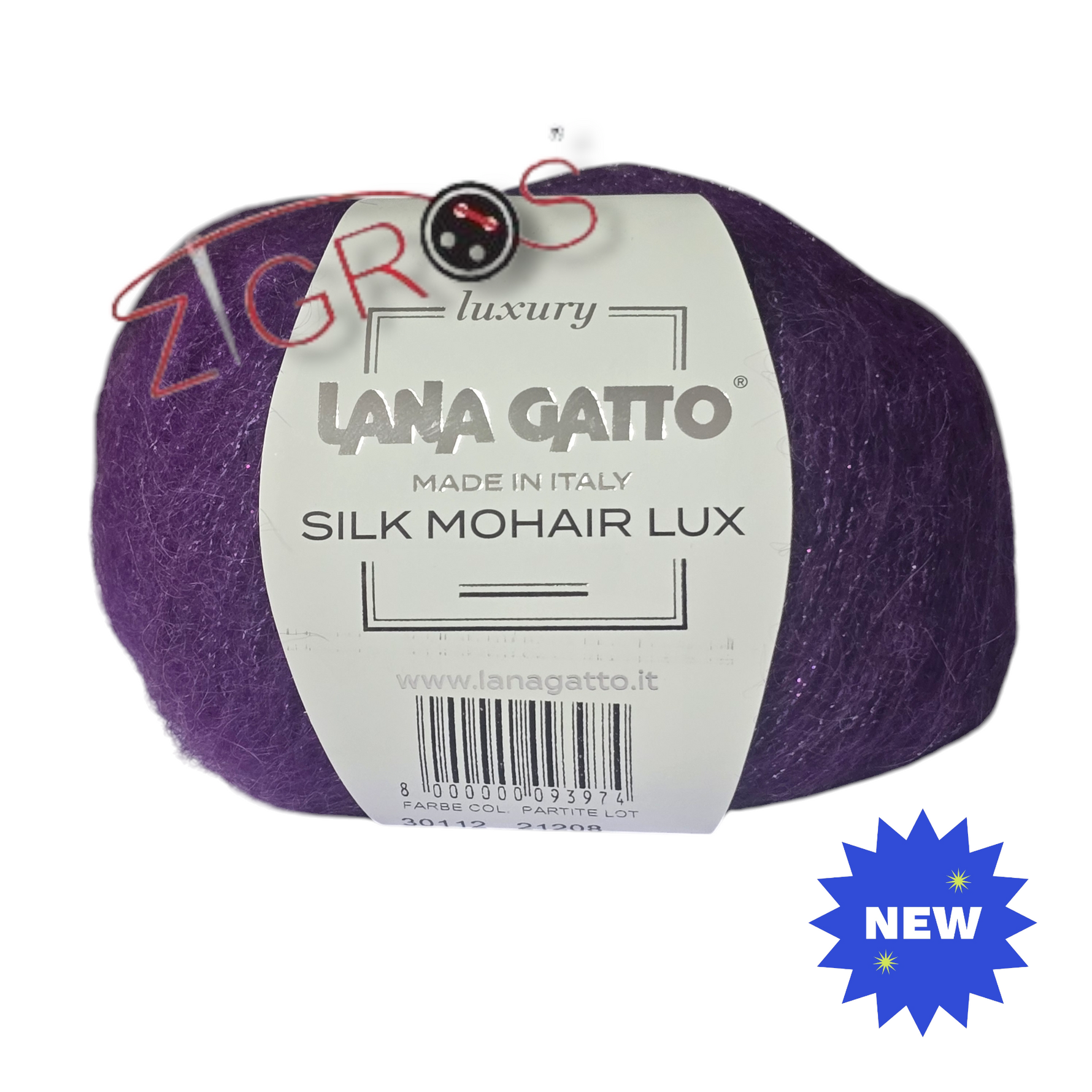 SILK MOHAIR LUX gr. 25 - 212 mt   75% SuperKid Mohair, 25% Seta