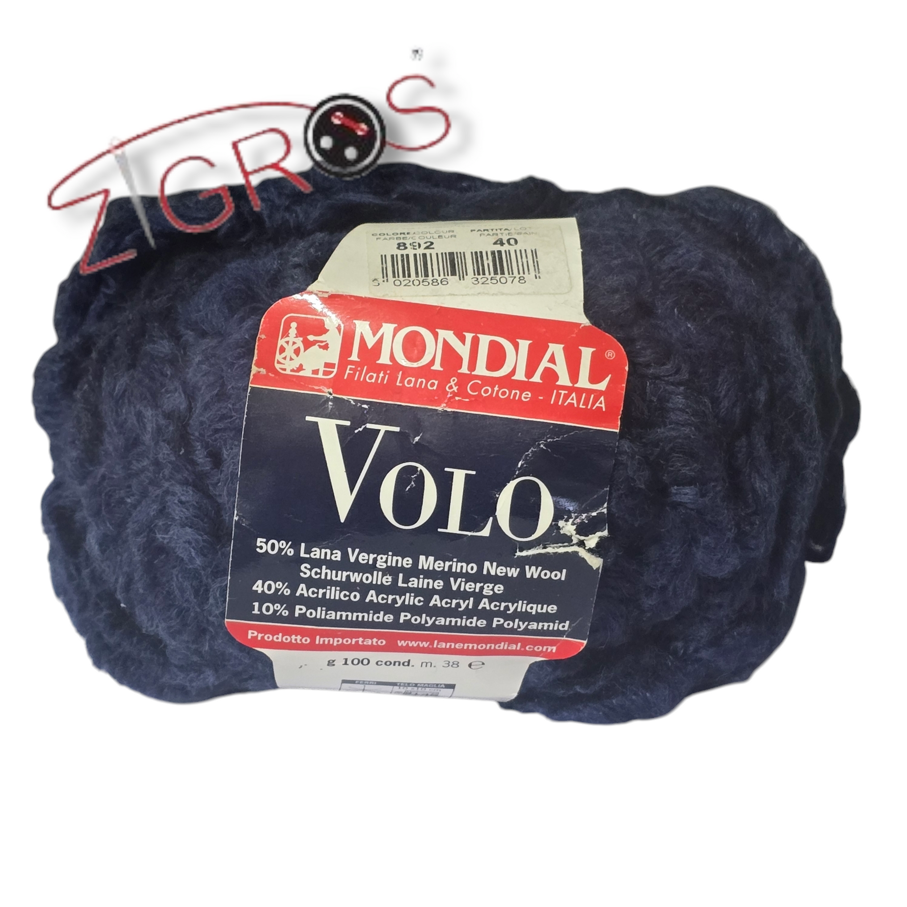 VOLO 50%Lana 40%Acrilico 10% Poliamide 100gr