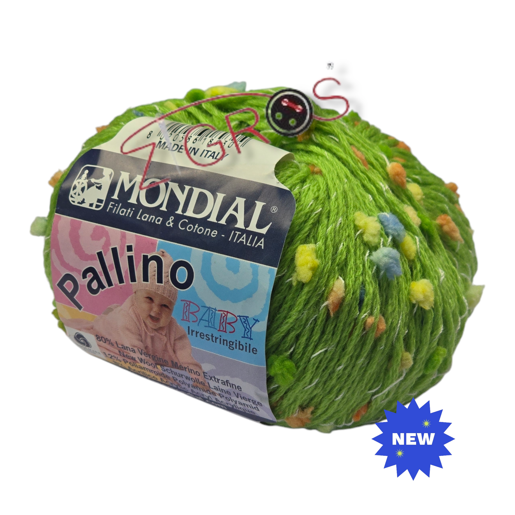 Pallino Baby” Merino Extrafine 80% Lana Vergine Merino Extrafine, 20% Acrilico