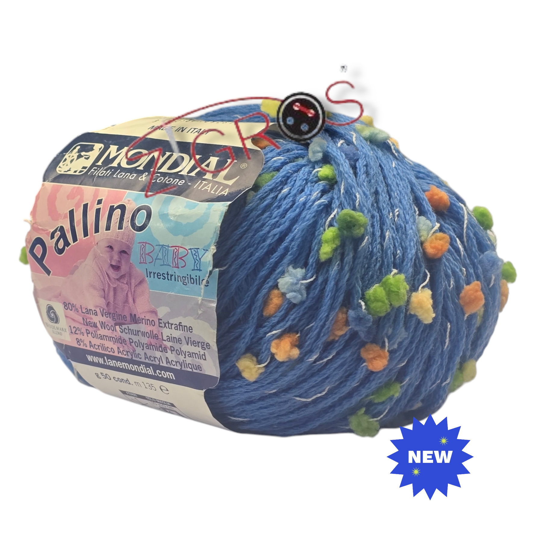 Pallino Baby” Merino Extrafine 80% Lana Vergine Merino Extrafine, 20% Acrilico