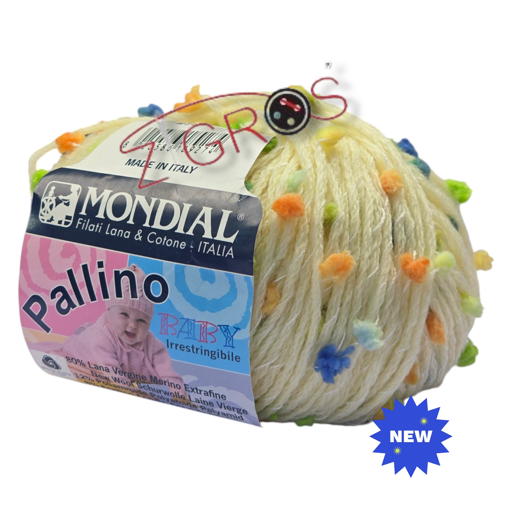 Pallino Baby” Merino Extrafine 80% Lana Vergine Merino Extrafine, 20% Acrilico