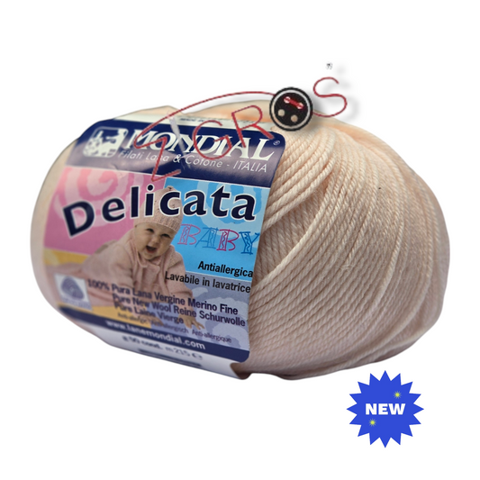 Delicata Baby Gomitolo 50gr Neonato e Bambino Lana Vergine Merino