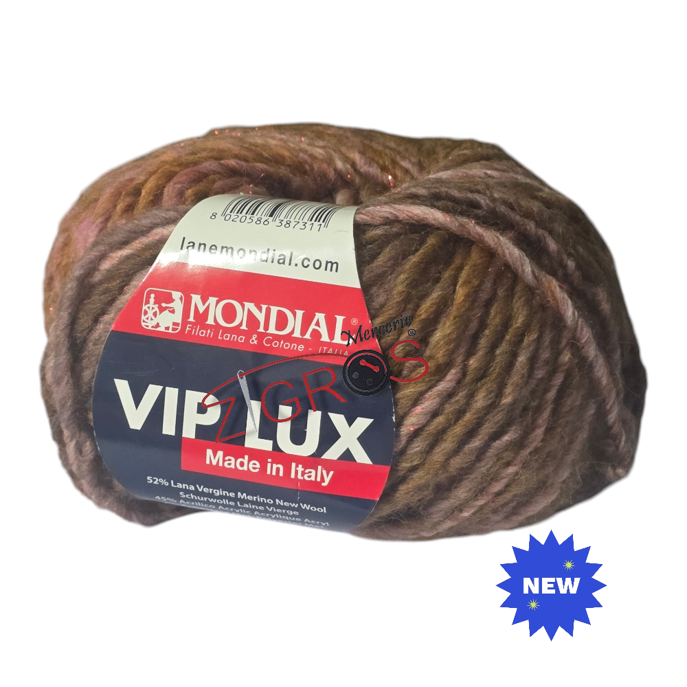 Vip Lux  52% Lana Vergine Merino 45% Acrilico 3% poliestere 50gr