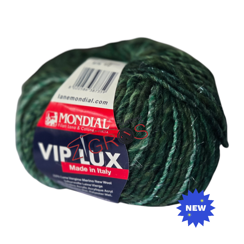 Vip Lux  52% Lana Vergine Merino 45% Acrilico 3% poliestere 50gr