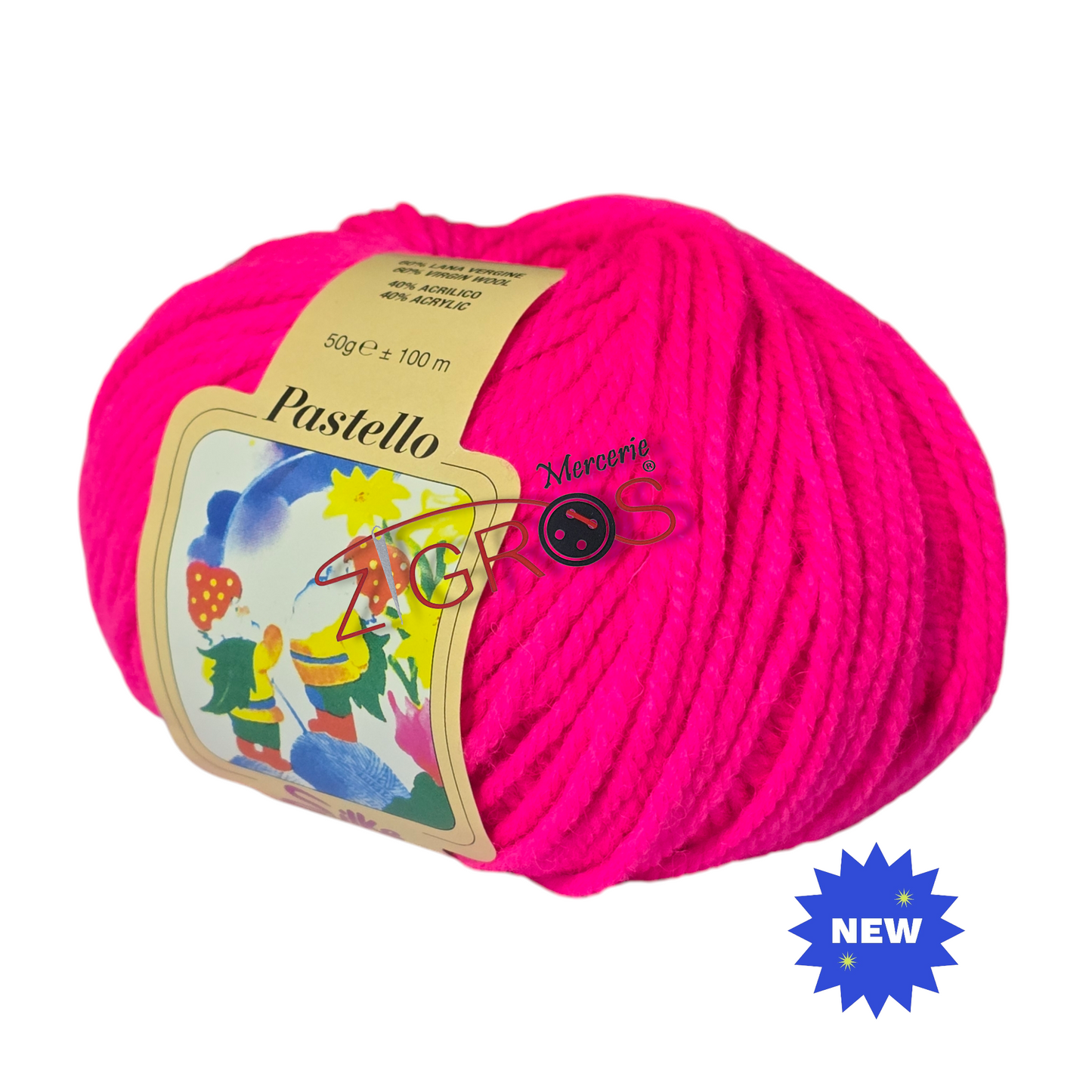 Pastello 60% Lana Vergine 40%Acrilico