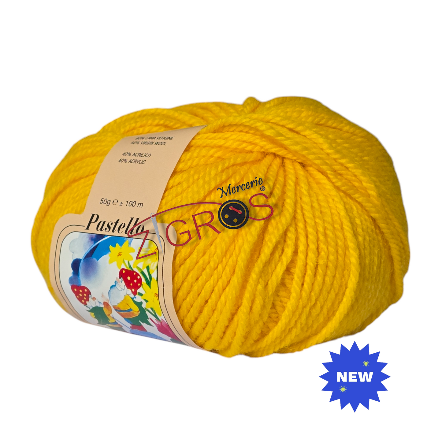 Pastello 60% Lana Vergine 40%Acrilico