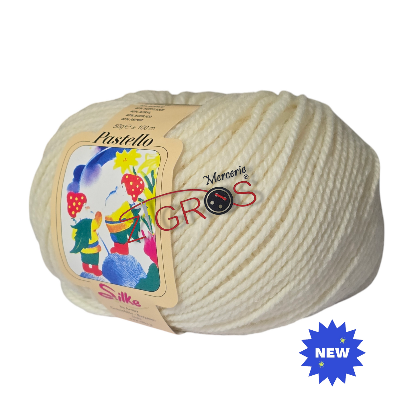 Pastello 60% Lana Vergine 40%Acrilico