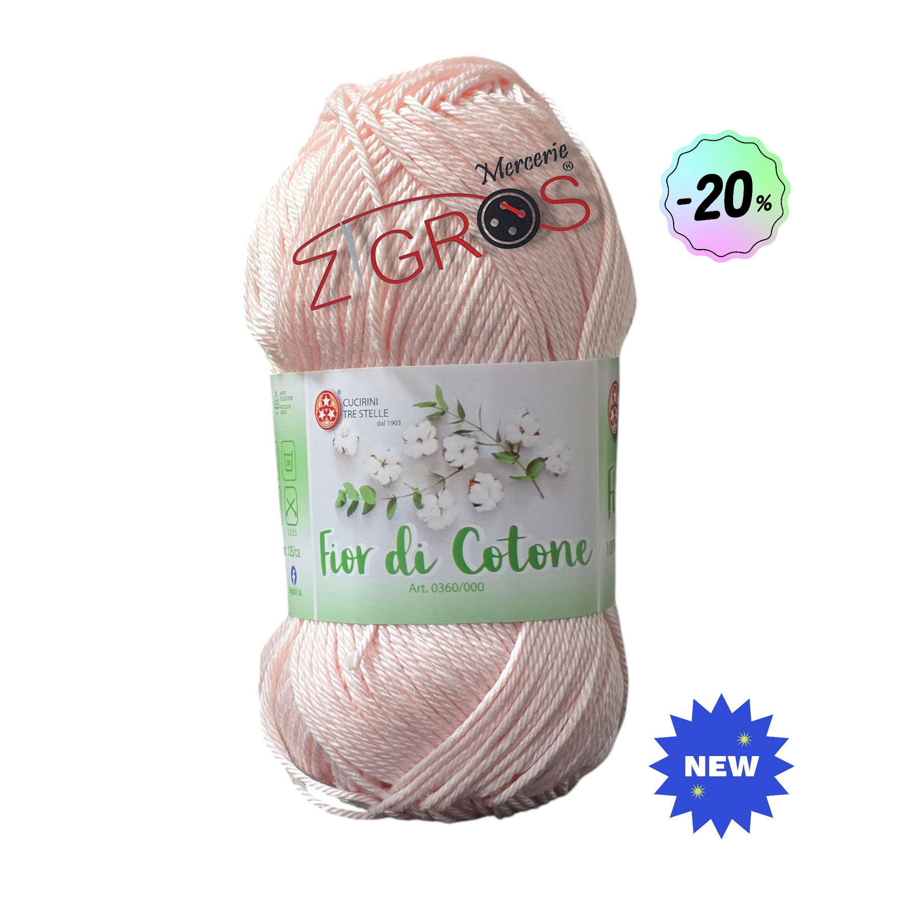 Fior di Cotone – Filato 100% Cotone 50 g (125 m)