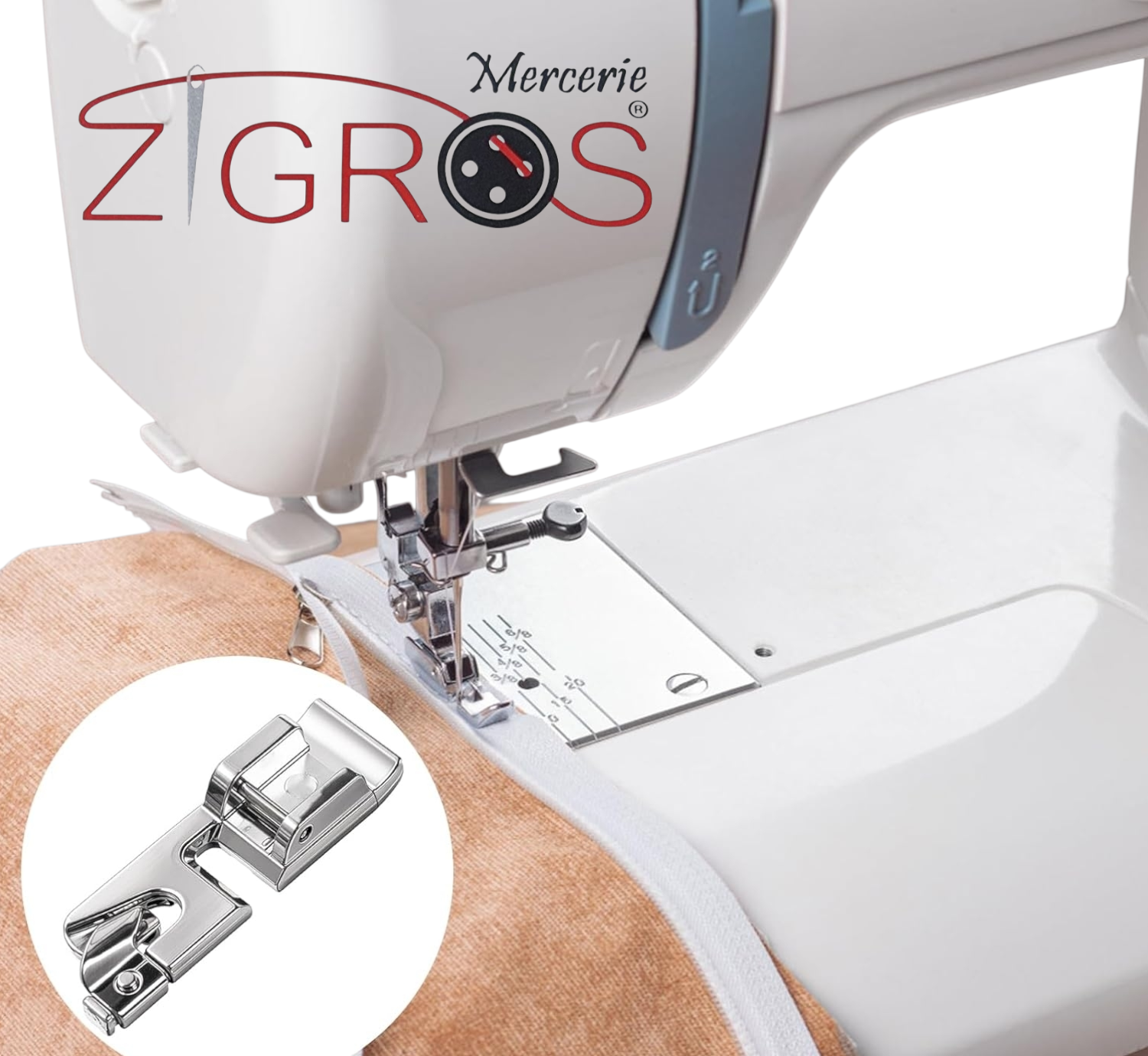 Scarpetta piedino orlatore 1/8'