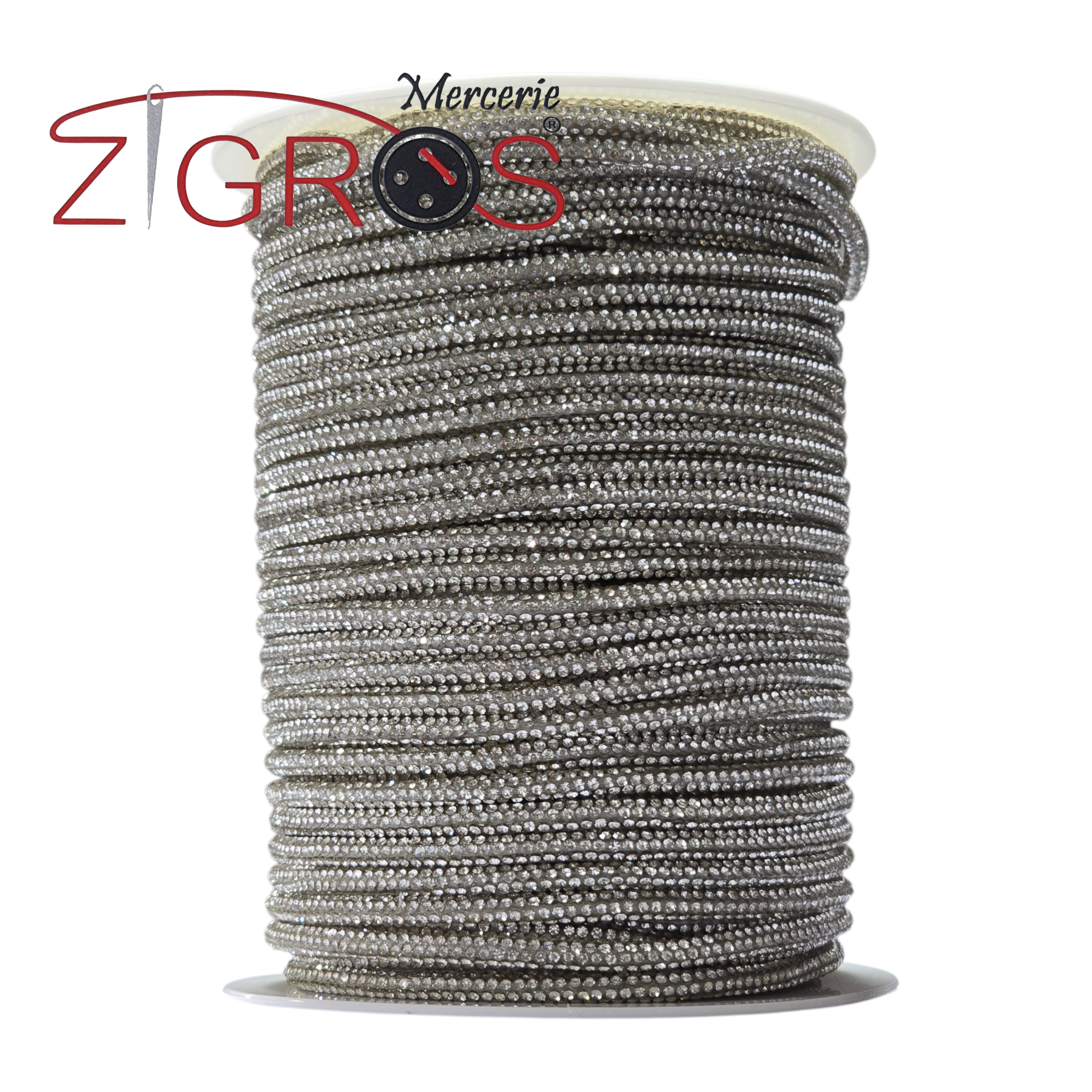 Cordino Strass 4 mm CRISTALLI Uncinetto Laccetti Fiocchi Borse Creativo