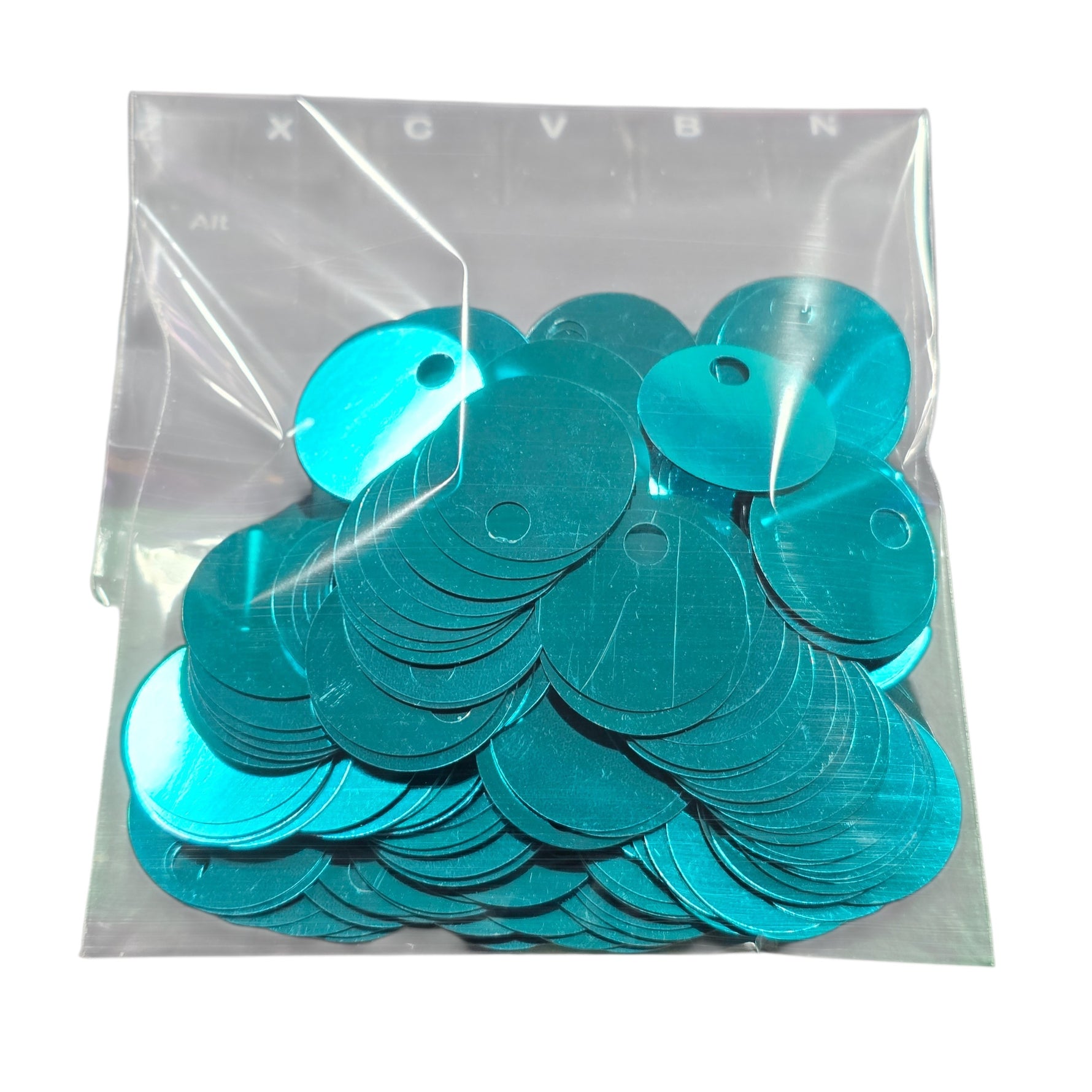 PAILLETTES 25 MM IN CONFEZIONI 50 GR.  PER LAVORI DI CUCITO, BORSE