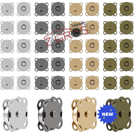 Chiusura magnetica da cucire 18mm 4cpp