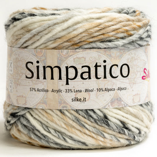 SIMPATICO GOMITOLI GRAMMI 100 METRI 125  • 10% ALPACA • 33% PURA LANA • 57% ACRILICO