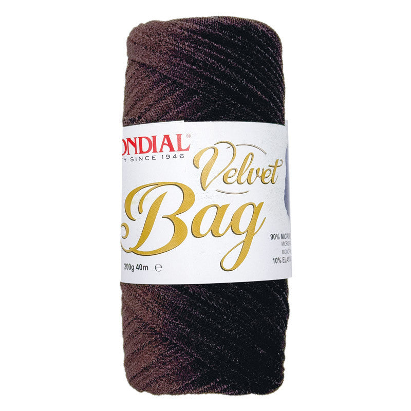 VELVET BAG - MONDIAL 200 g / 40 m, composizione 90% microfibra di poliestere e 10% elastan,