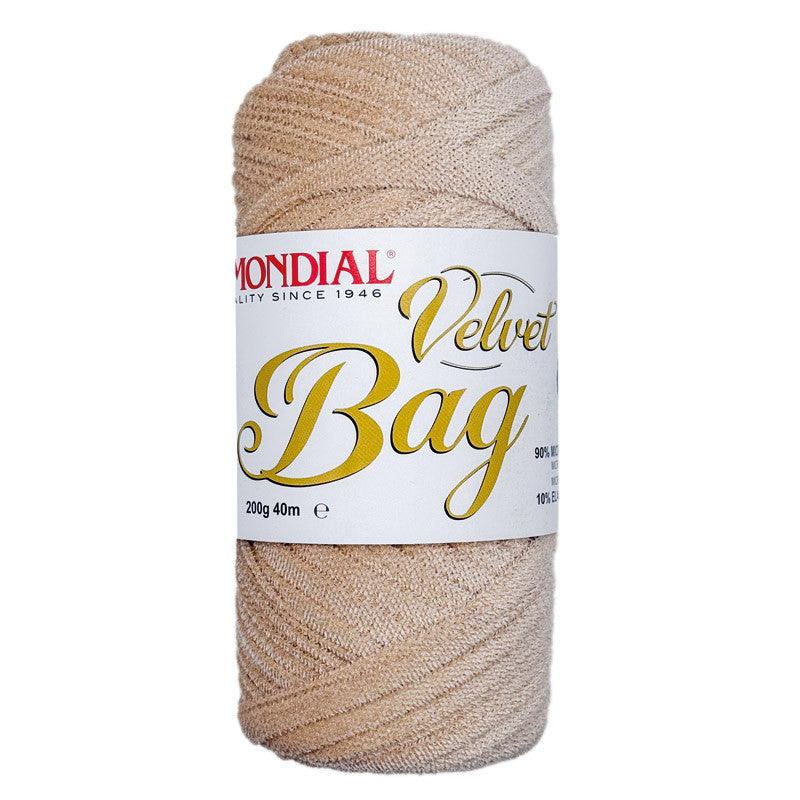 VELVET BAG - MONDIAL 200 g / 40 m, composizione 90% microfibra di poliestere e 10% elastan,