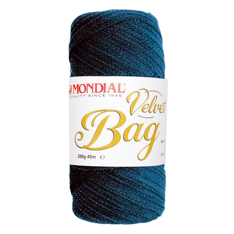 VELVET BAG - MONDIAL 200 g / 40 m, composizione 90% microfibra di poliestere e 10% elastan,