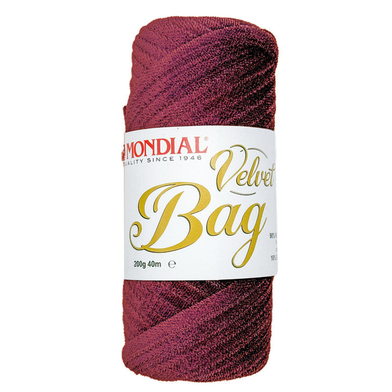 VELVET BAG - MONDIAL 200 g / 40 m, composizione 90% microfibra di poliestere e 10% elastan,